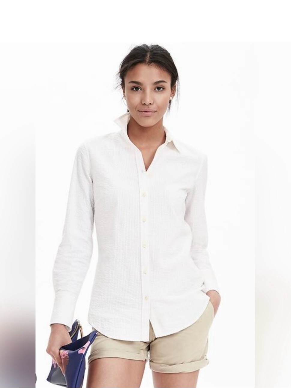 Banana Republic Classic White Button Down Shirt